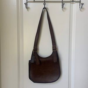 Coach Authentic Vintage Brown Leather Saddle Bag Purse